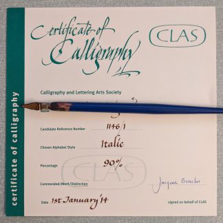 CLAS Certificate of Calligraphy